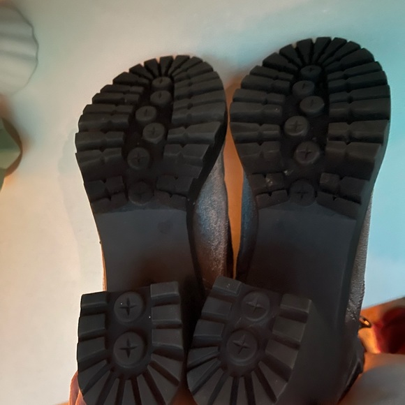 Madden Girl Velvet Combat Boots - Picture 4 of 8